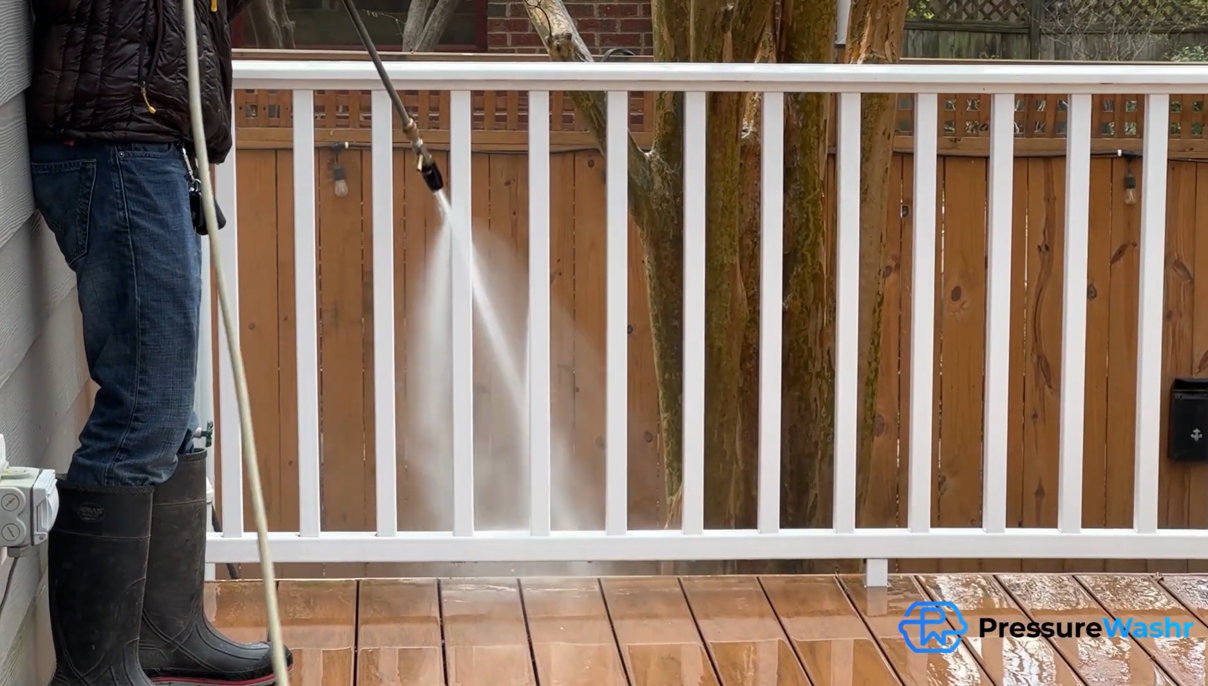 deck cleaning and deck grill