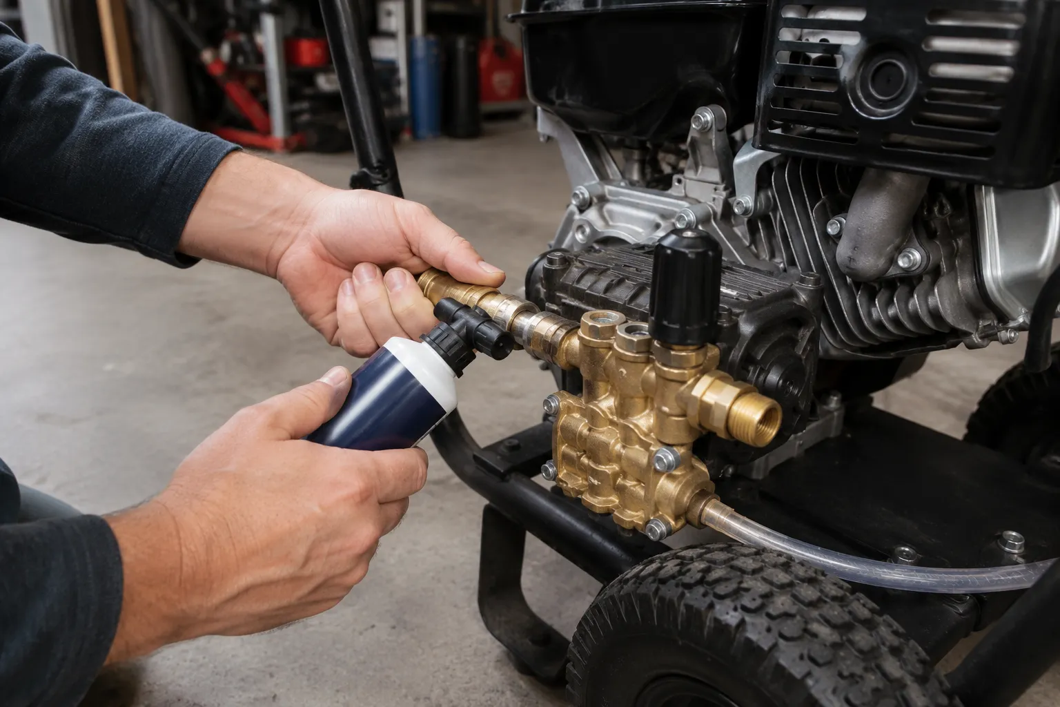 Attaching parts in the workshop