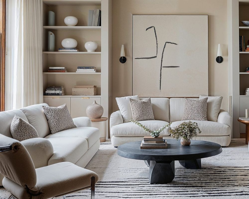 10+ Modern Small Living Room Decor Ideas: Space-Saving & Stylish Tips Best Color Palettes for Modern Small Living Room Decor - Monochromatic palettes