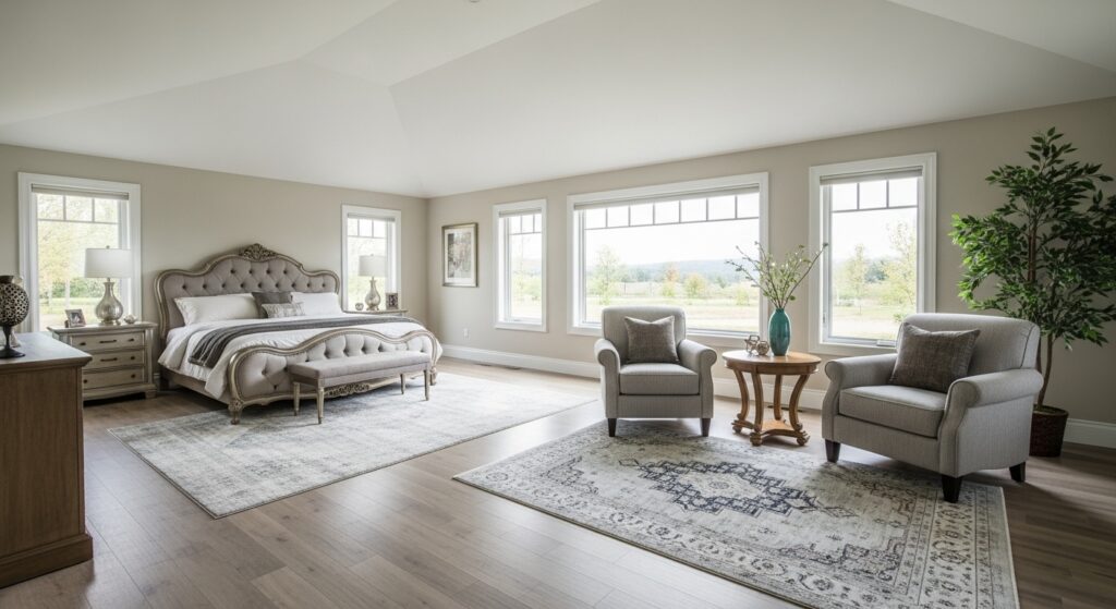 Furniture Placement in Large and Master Bedrooms