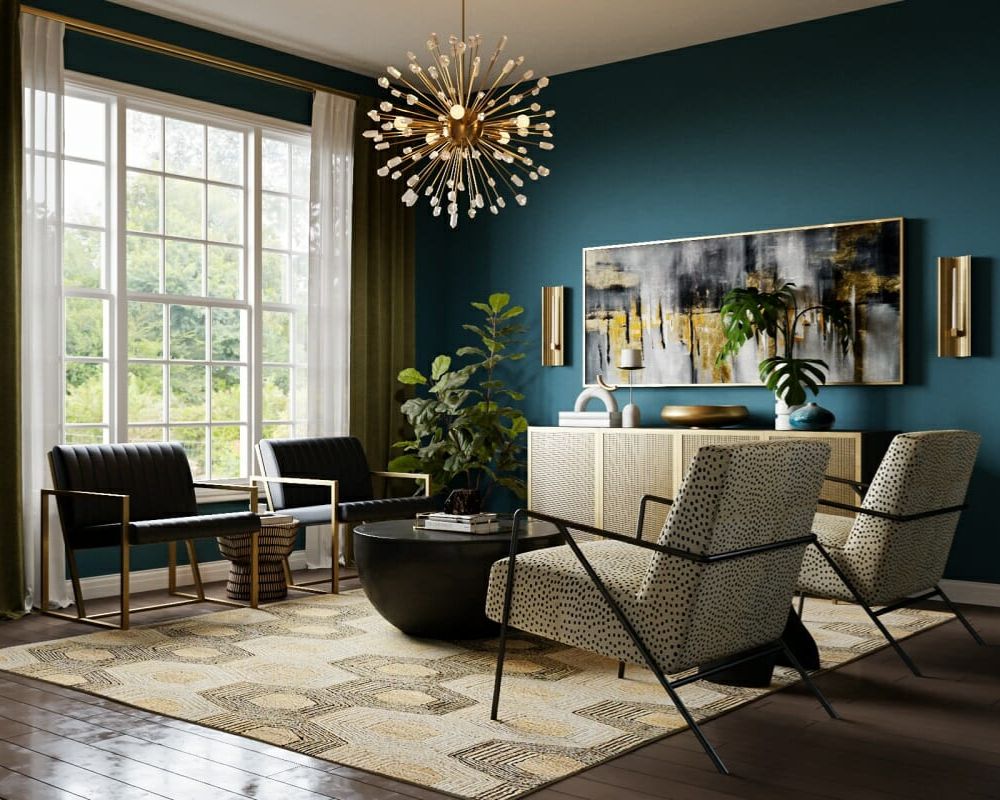 2026 living room color trends - jewel tones