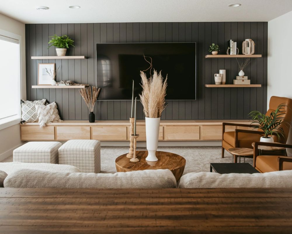Creative Large Wall Decor For Living Room Inspiration Stylish Large Wall Decor for Living Room Ideas - use bold color