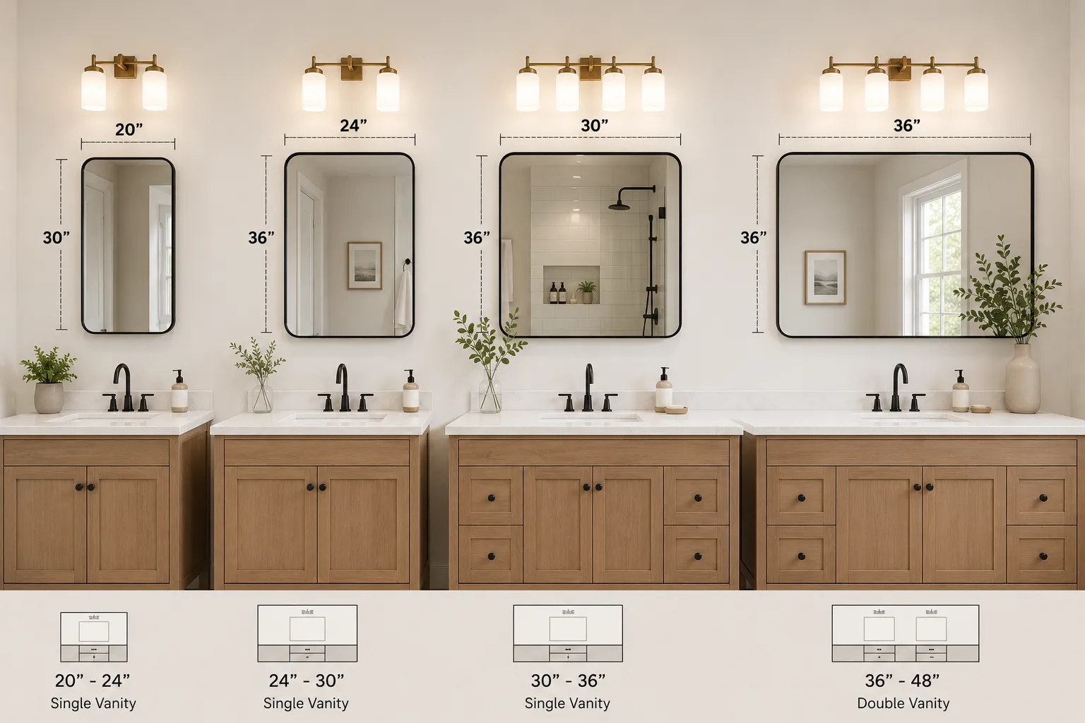 Bathroom Mirror Size Guide: How to Choose the Perfect Fit bathroom mirror size guide1