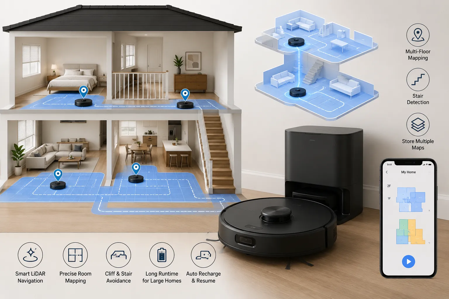 best robot vacuums for a two story