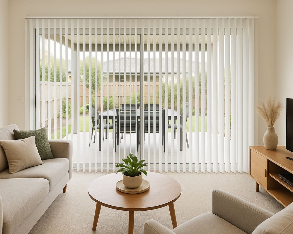 How to Choose Curtains for Living Room: 4 Proven Things to Consider Vertical blinds - Curtains for living room