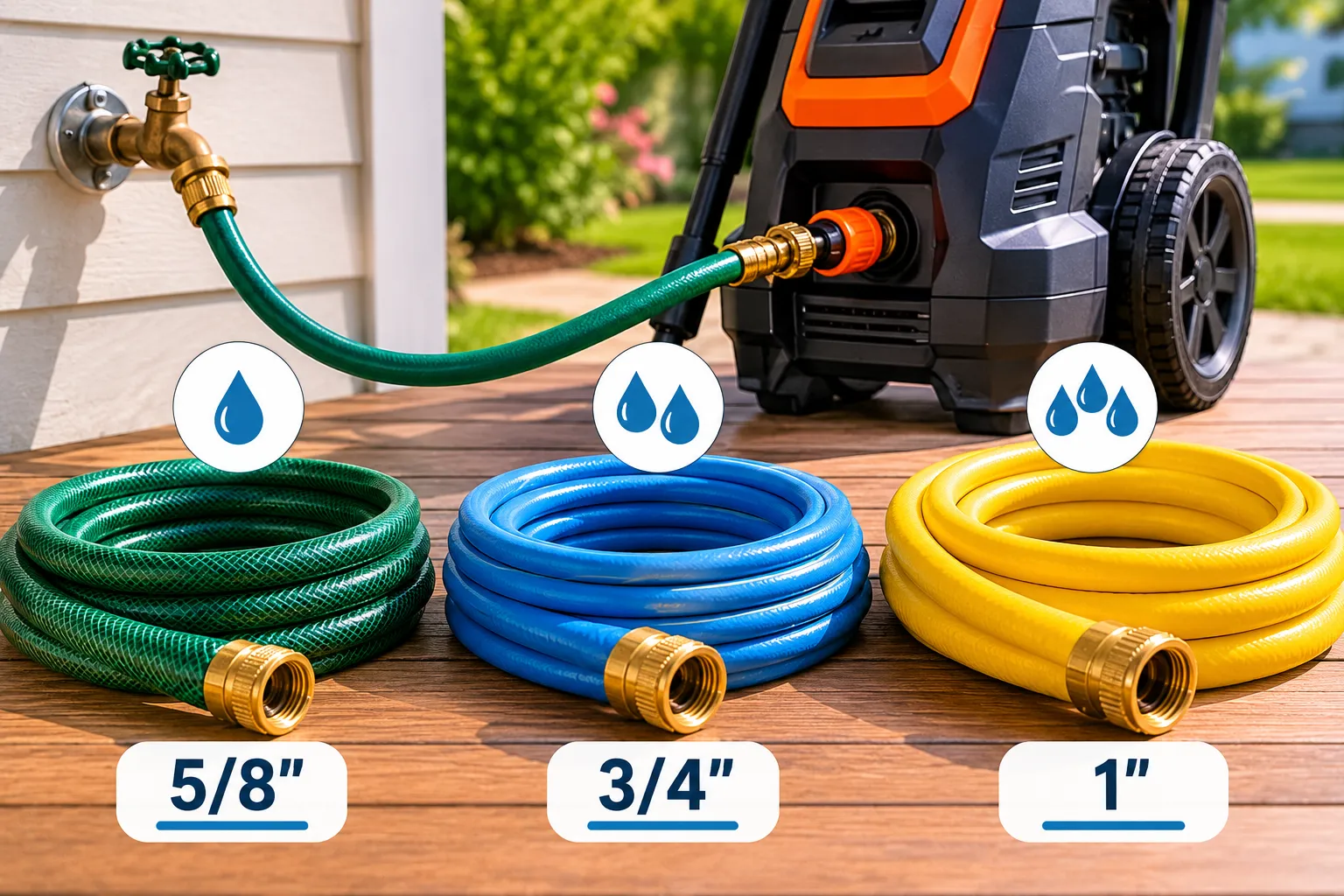 garden hose size is best for a pressure washer