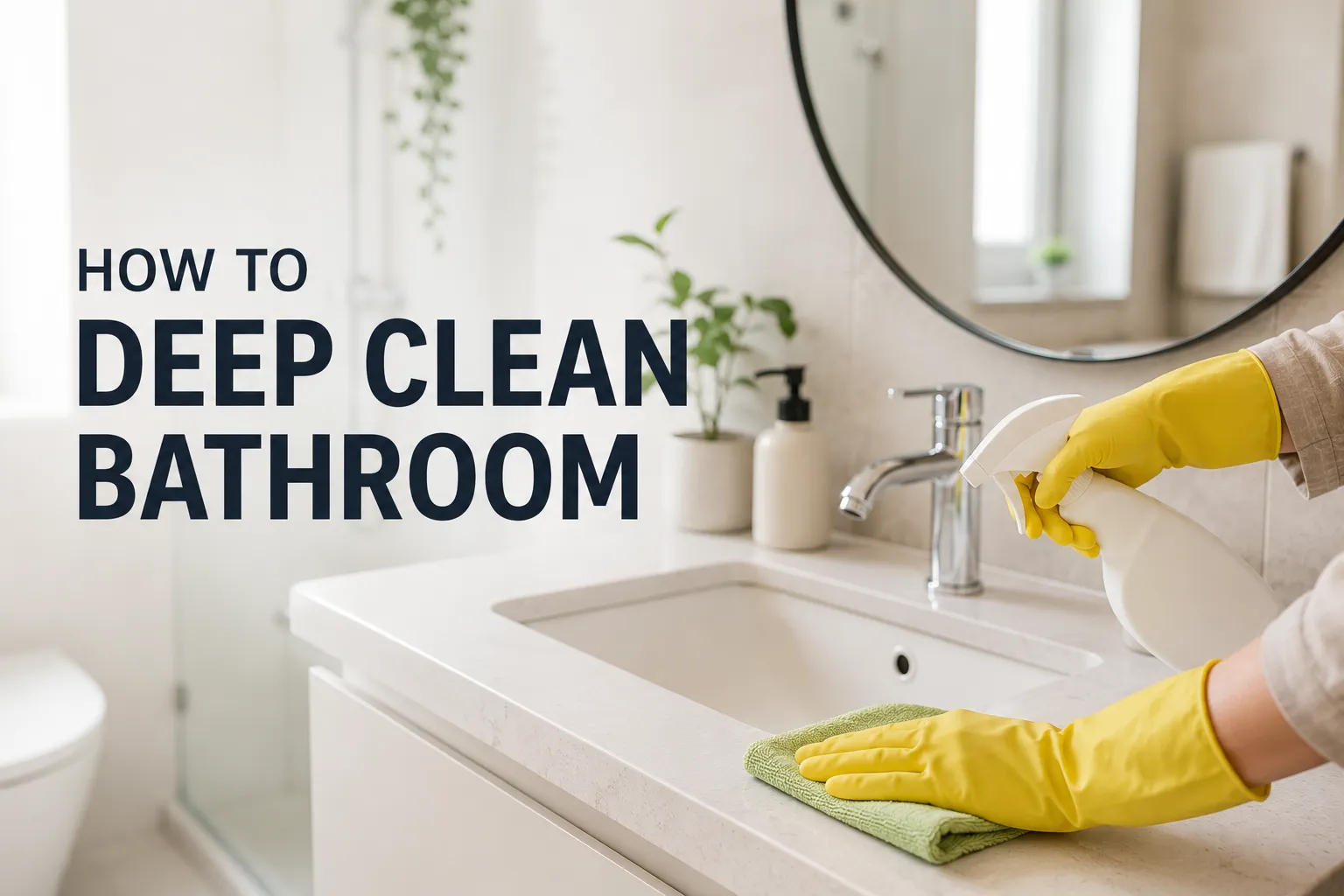 how to deep clean bathroom
