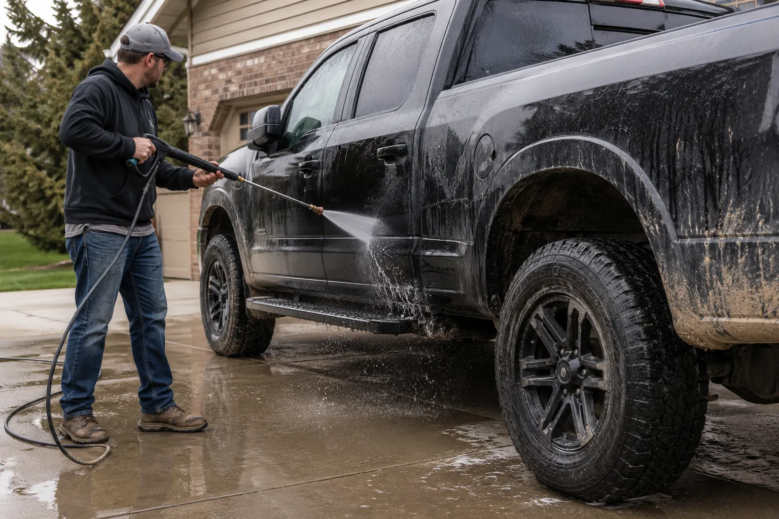 how to pressure wash your car or truck
