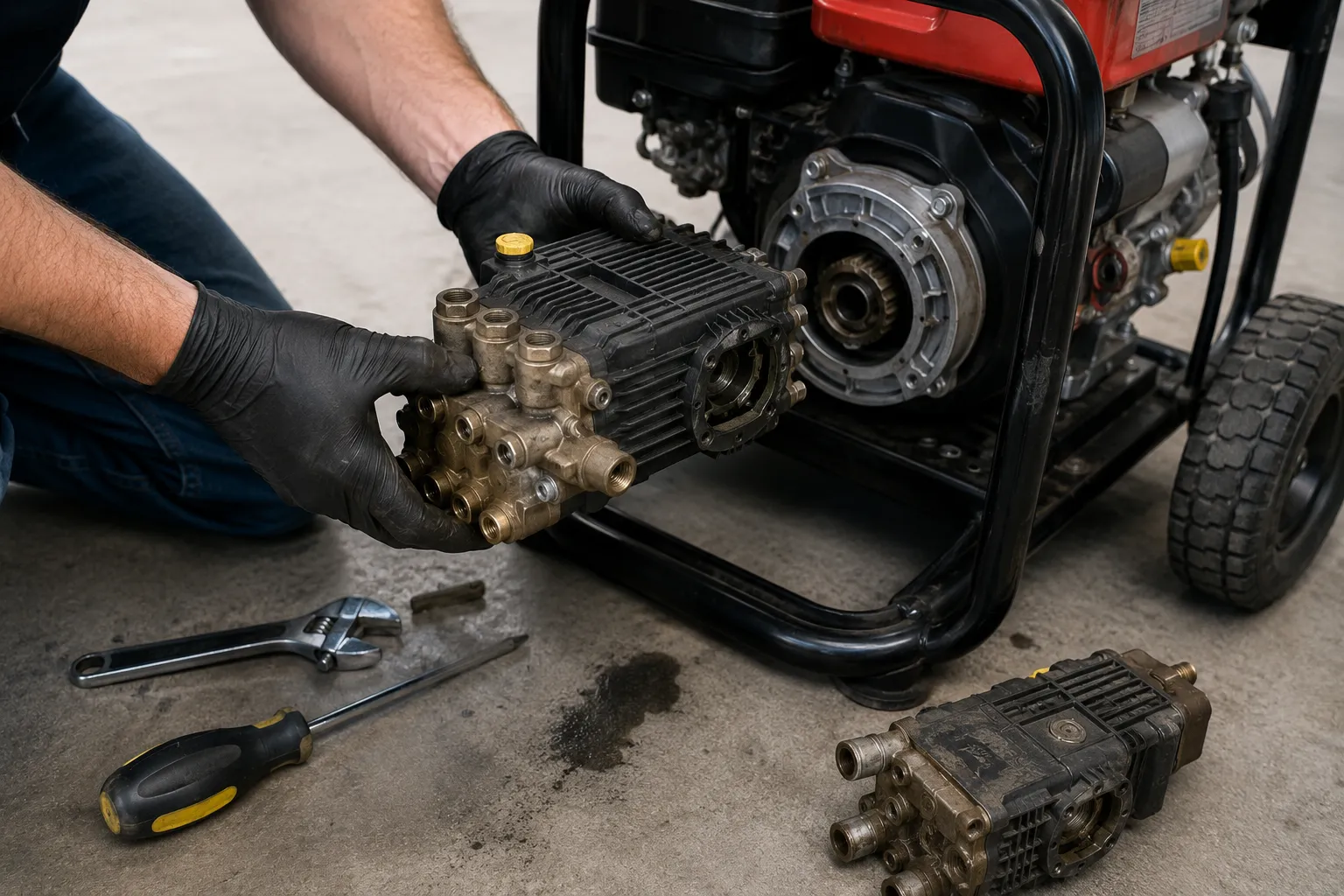 replacing your pressure washer pump