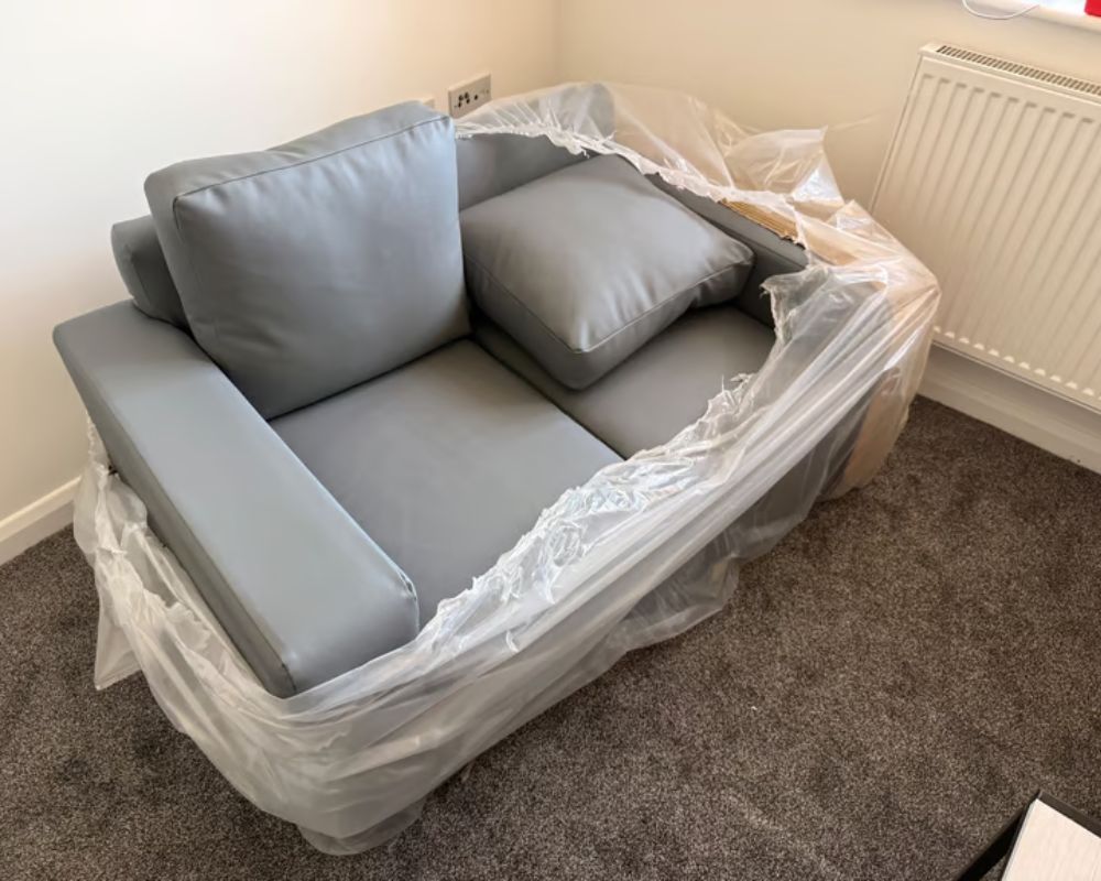 storing leather couches